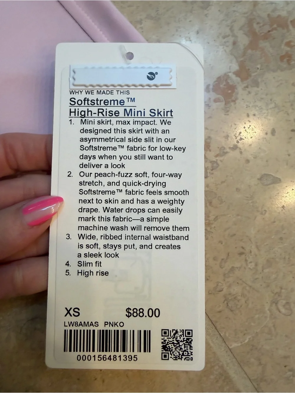 Lululemon Women's Pink Softstream High-Rise Mini Skirt
